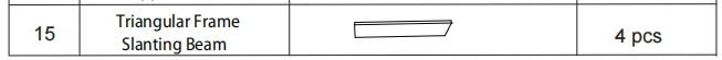 Meetsunny A03 Replacement Parts - Triangular Frame Slanting Beam (Model #15)