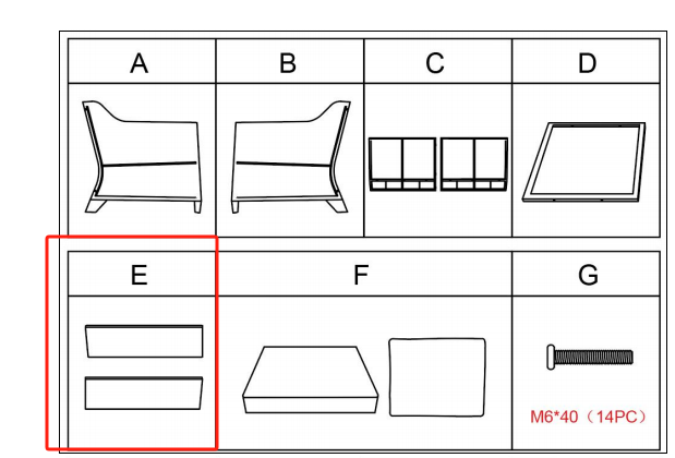 Meetsunny MA011 Replacement Parts - front aprons (Model #E)