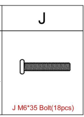 Meetsunny M32 Replacement Parts - M6*35 Bolt Screw (Model #J)