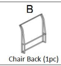 Meetsunny M28 Replacement Parts - Chair Back (Model #B)