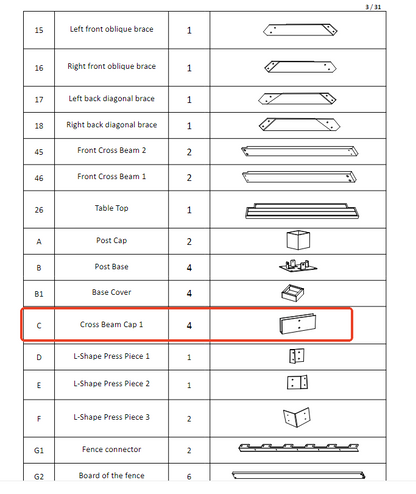 SHENZHEN-A08 Replacement part （Model #C，4quantity）