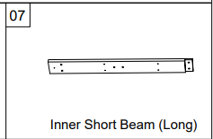 Meetsunny A31 Replacement Parts - Inner Short Beam (Long) (Model #07)