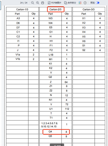 SHENZHEN-A43 Replacement parts (Model #Q4)