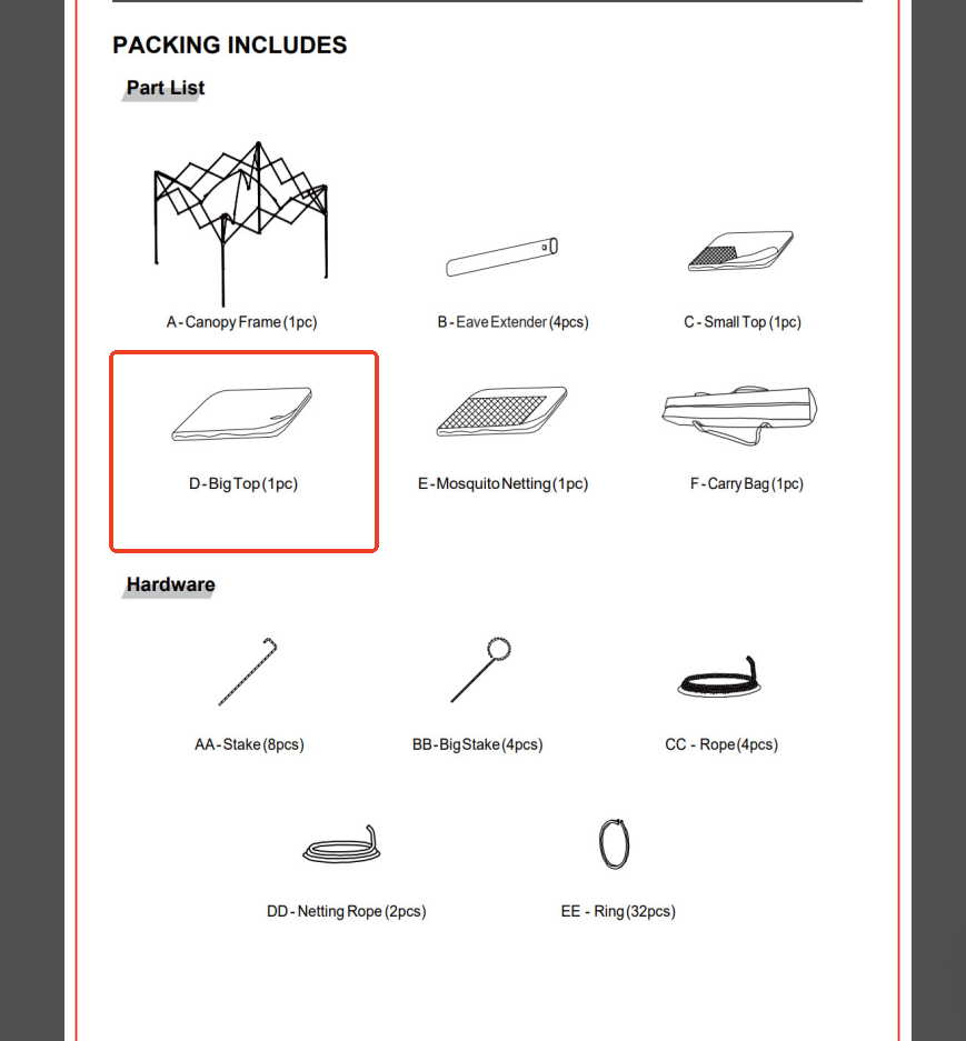 SHENZHEN-J01-Replacement Parts(Model #D)