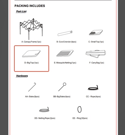 SHENZHEN-J01-Replacement Parts(Model #D)