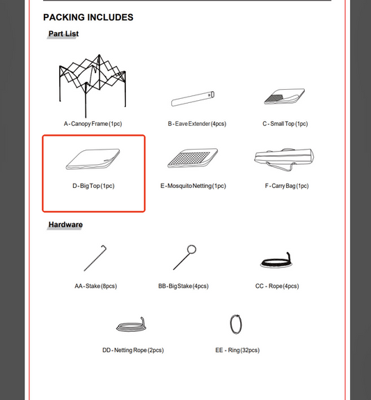 SHENZHEN-J01-Replacement Parts(Model #D)