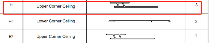 Meetsunny E09 Replacement Parts - Upper Corner Ceiling(Model #H)