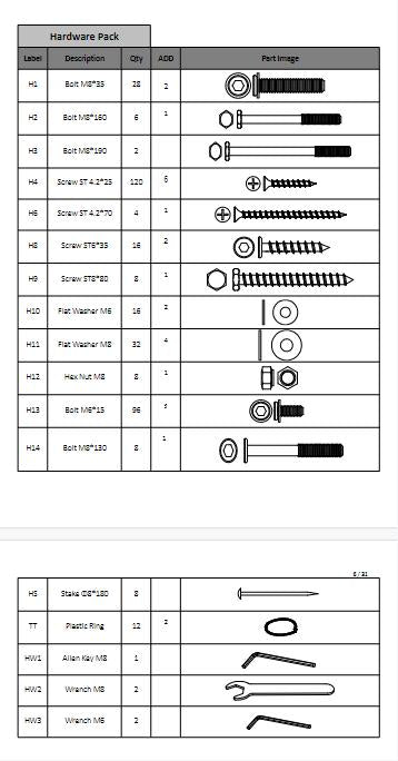 Meetsunny A08 Replacement Parts-#Hardware pack