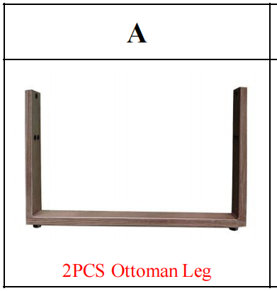 Meetsunny M26 Replacement Parts - Ottoman Leg (Model #A)