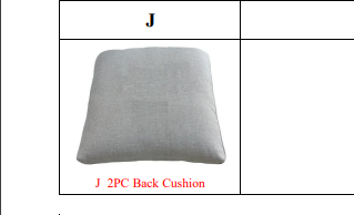 Meetsunny MA06-A2 Replacement Parts - Back Cushion (Model #J)