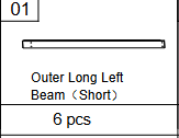 Meetsunny C35 Replacement Parts -Outer Long Left Beam(Short) (Model #01)