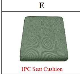 Meetsunny MA11B-B3-CAS2C-TM08 Replacement Parts - Seat Cushion (Model #E)