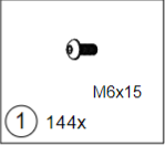 Meetsunny B41 Replacement Parts - Screws (M6*15 Screws) (Model #1)