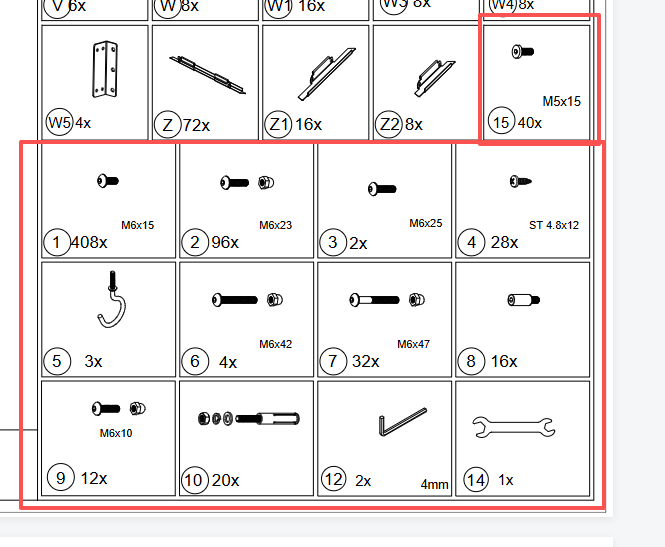 Meetsunny A79 Replacement Parts - Hardware Pack