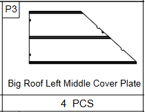 Meetsunny A01 Replacement Parts - Big Roof Left Middle Cover Plate(Model #P3)