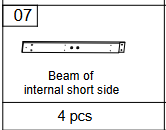 Meetsunny C35 Replacement Parts -Beam of Internal Short Side(Part #07)