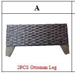 Meetsunny MA01-2 Replacement Part -Ottoman Leg (Model #A)