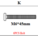 Meetsunny M79 Replacement Parts - M6*45MM Bolt  (Model #K)