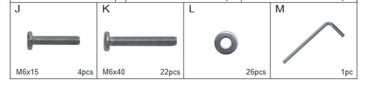 Meetsunny P08 Replacement Parts -Hardware Pack(Model #J、K、L、M)