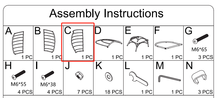 Meetsunny M37 Replacement Parts - Part#C