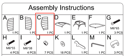 Meetsunny M37 Replacement Parts - Part#C