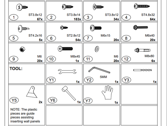 Meetsunny G02 Replacement Parts - Hardware Pack