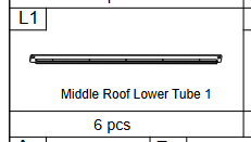 Meetsunny C35 Replacement Parts -Middle Roof Lower Tube 1(Model #L1)