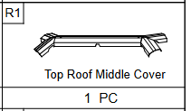 Meetsunny A31 Replacement Parts - Top Roof Middle Cover (Model R1)