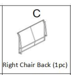 Meetsunny M25 Replacement Parts - Right Chair Back (Model #C)