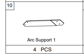 Meetsunny A31 Replacement Parts - Arc Support (Model #10)