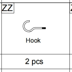 Meetsunny A05 Replacement Parts - Hook (Model #ZZ)