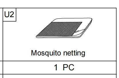 Meetsunny A01 Replacement Parts - Mosquito netting (Model #U2)