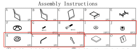 Meetsunny M01-2PK Replacement Parts - Hardware pack