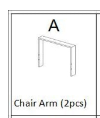 Meetsunny M25 Replacement Parts - Chair Arm (Model #A)