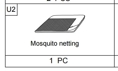 Meetsunny A31 Replacement Parts - Mosquito netting (Model #U2)