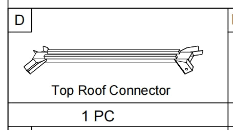 Meetsunny A01 Replacement Parts - Top Roof Connector (Model #D)