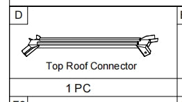 Meetsunny A31 Replacement Parts - Top Roof Connector (Model #D)