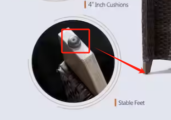 Meetsunny MA013B Replacement Parts - Adjustable foot pads