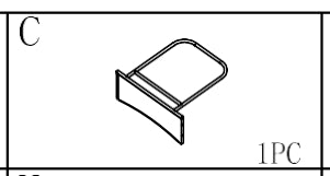 Meetsunny M01-1PK Replacement Parts - seat panel (Model #C)