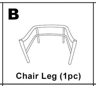 Meetsunny M87 Replacement Parts - Chair Leg (Model #B)