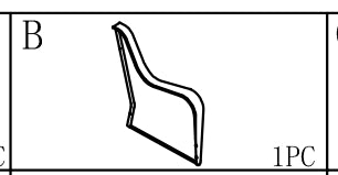 Meetsunny M01-2PK Replacement Parts - Left Arm (Model #B)