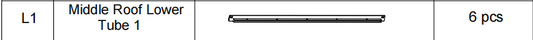 Meetsunny A25 Replacement Parts - Middle Roof Lower Tube 1 (Model #L1)