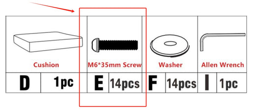 Meetsunny M74 Replacement Parts - One Pack Screw (Model #E)