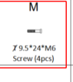 Replacement Parts: Outdoor Swivel Rocker Patio Chairs Set, Model: M28. Part Number: 2 of the "M" screws  Screws