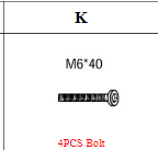 Meetsunny M75 Replacement Parts - M6*40 (Model #K)