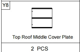 Meetsunny A31 Replacement Parts - Top Roof Middle Cover Plate (Model #Y8)