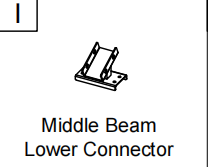 Meetsunny A35 Replacement Parts - Middle Beam Lower Connector  (Model #I2）