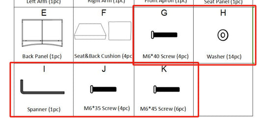 Meetsunny M79 Replacement Parts - Hardware Pack