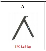 Meetsunny MA07-A4 Replacement Parts - Left leg (Model# A)