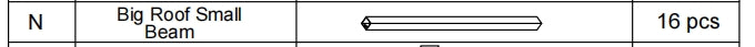 Meetsunny A03 Replacement Parts - Big Roof Small Beam (Model #N)